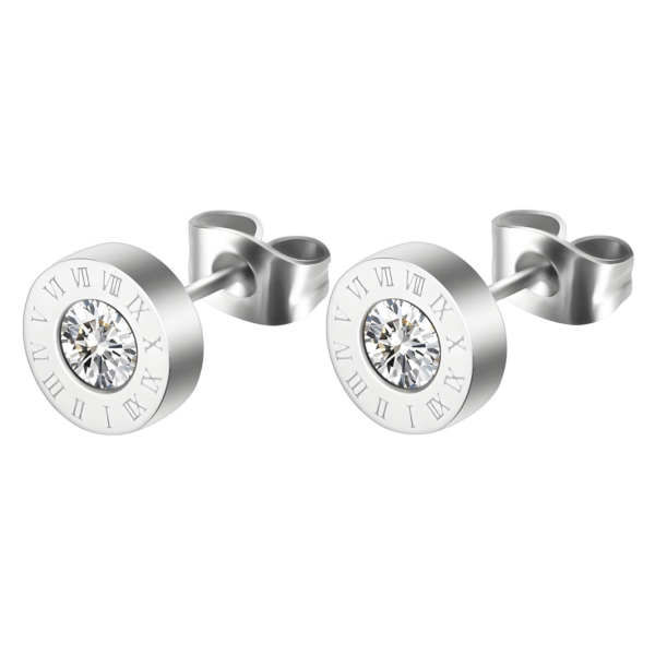 Luxe Roman Silver Studs