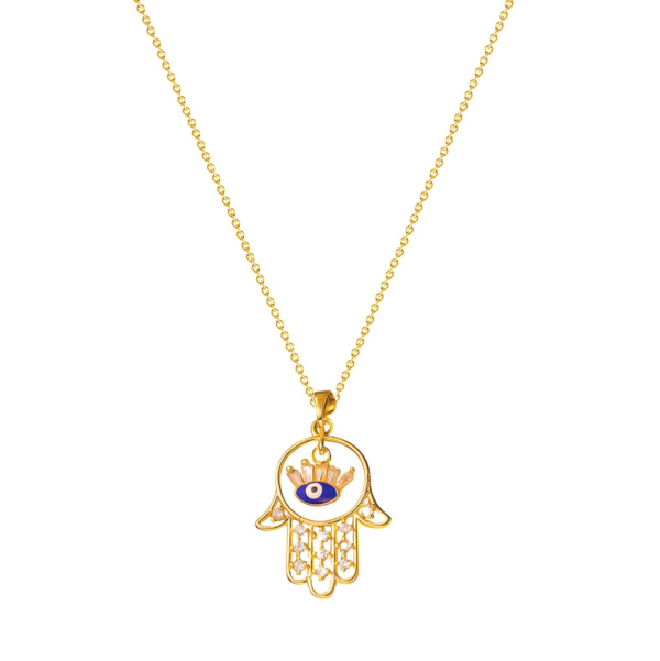 Blue Eye Gold Necklace