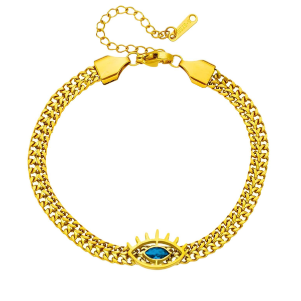 Blue Eye Golden Bracelet