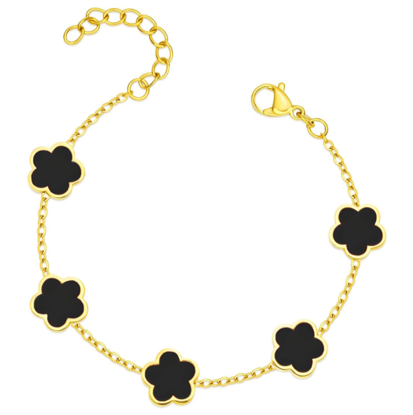 Clover Charm B&G Bracelet